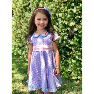 Wildflowers Clothing Co Girls La La Land Purple Pintuck‎ Birthday Dress size 16